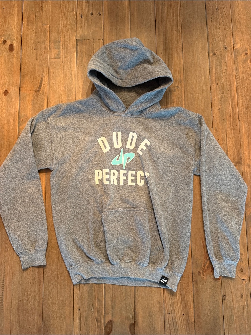 Dude Perfect Gray Pullover Hoodie with Logo